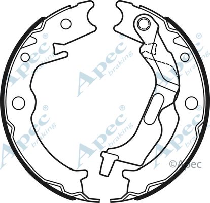 APEC BRAKING Piduriklotside komplekt,seisupidur SHU730